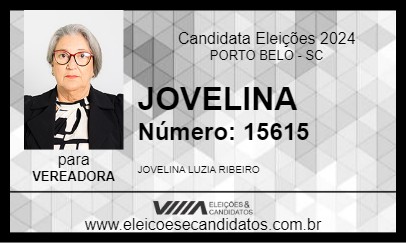 Candidato JOVELINA 2024 - PORTO BELO - Eleições