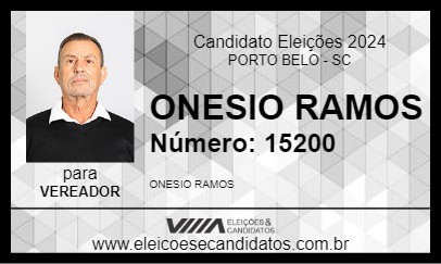 Candidato ONESIO RAMOS 2024 - PORTO BELO - Eleições