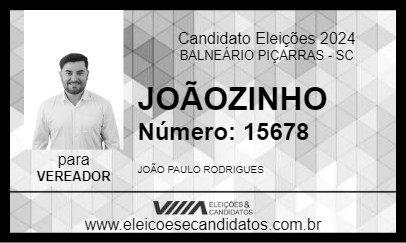 Candidato JOÃOZINHO 2024 - BALNEÁRIO PIÇARRAS - Eleições