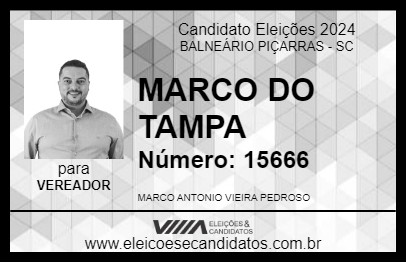 Candidato MARCO DO TAMPA 2024 - BALNEÁRIO PIÇARRAS - Eleições