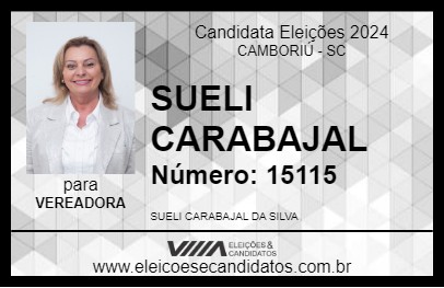 Candidato SUELI CARABAJAL 2024 - CAMBORIÚ - Eleições