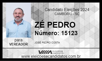 Candidato ZÉ PEDRO 2024 - CAMBORIÚ - Eleições