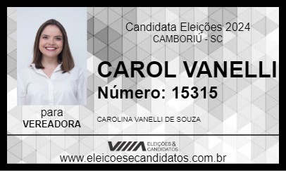 Candidato CAROL VANELLI 2024 - CAMBORIÚ - Eleições