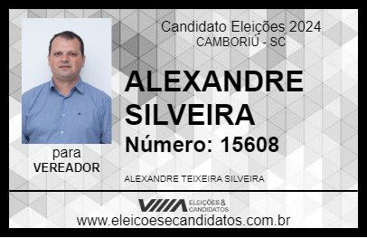 Candidato ALEXANDRE SILVEIRA 2024 - CAMBORIÚ - Eleições