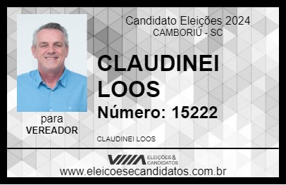 Candidato CLAUDINEI LOOS 2024 - CAMBORIÚ - Eleições