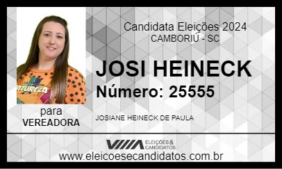 Candidato JOSI HEINECK 2024 - CAMBORIÚ - Eleições