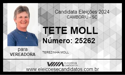 Candidato TETE MOLL 2024 - CAMBORIÚ - Eleições