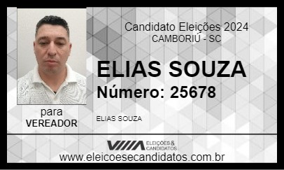 Candidato ELIAS SOUZA 2024 - CAMBORIÚ - Eleições