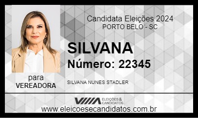 Candidato SILVANA 2024 - PORTO BELO - Eleições