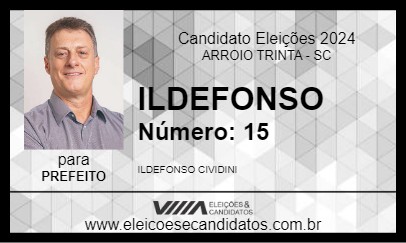 Candidato ILDEFONSO 2024 - ARROIO TRINTA - Eleições