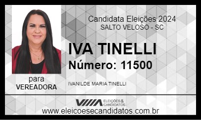 Candidato IVA TINELLI 2024 - SALTO VELOSO - Eleições