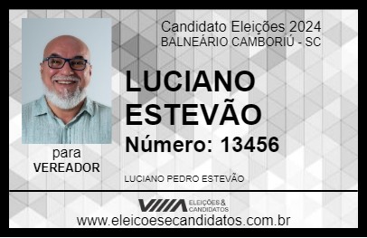 Candidato LUCIANO ESTEVÃO 2024 - BALNEÁRIO CAMBORIÚ - Eleições