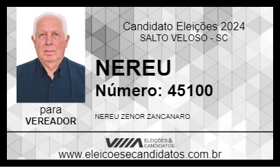 Candidato NEREU 2024 - SALTO VELOSO - Eleições