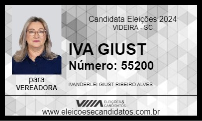 Candidato IVA GIUST 2024 - VIDEIRA - Eleições