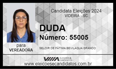 Candidato DUDA 2024 - VIDEIRA - Eleições