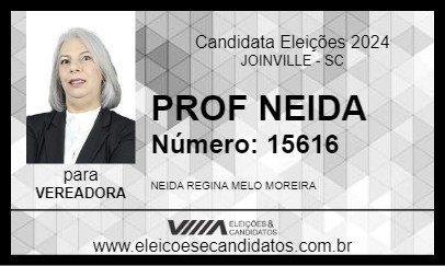 Candidato PROF NEIDA 2024 - JOINVILLE - Eleições