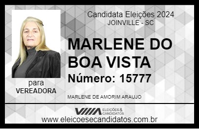 Candidato MARLENE DO BOA VISTA 2024 - JOINVILLE - Eleições