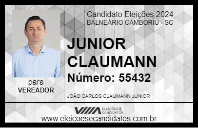 Candidato JUNIOR CLAUMANN 2024 - BALNEÁRIO CAMBORIÚ - Eleições