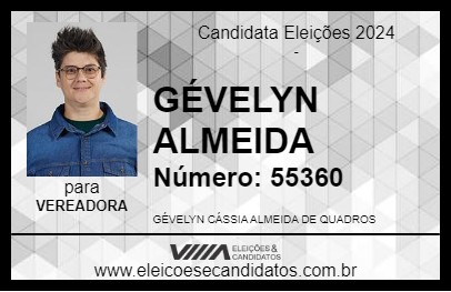 Candidato GÉVELYN ALMEIDA 2024 - BALNEÁRIO CAMBORIÚ - Eleições