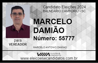 Candidato MARCELO DAMIÃO 2024 - BALNEÁRIO CAMBORIÚ - Eleições