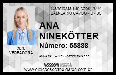 Candidato ANNA NIENKÖTTER 2024 - BALNEÁRIO CAMBORIÚ - Eleições