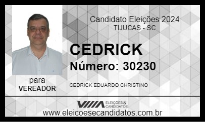 Candidato CEDRICK 2024 - TIJUCAS - Eleições