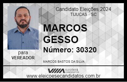 Candidato MARCOS GESSO 2024 - TIJUCAS - Eleições