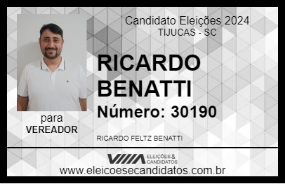 Candidato RICARDO BENATTI 2024 - TIJUCAS - Eleições