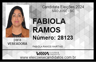 Candidato FABIOLA RAMOS 2024 - SÃO JOSÉ - Eleições