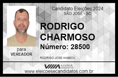 Candidato RODRIGO CHARMOSO 2024 - SÃO JOSÉ - Eleições