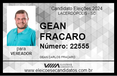 Candidato GEAN FRACARO 2024 - LACERDÓPOLIS - Eleições