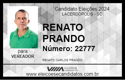 Candidato RENATO PRANDO 2024 - LACERDÓPOLIS - Eleições