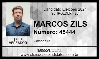 Candidato MARCOS ZILS 2024 - SCHROEDER - Eleições