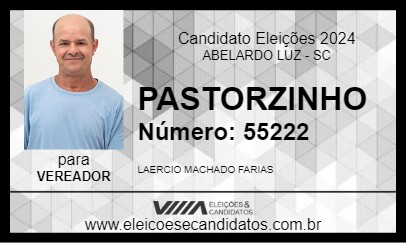 Candidato PASTORZINHO 2024 - ABELARDO LUZ - Eleições