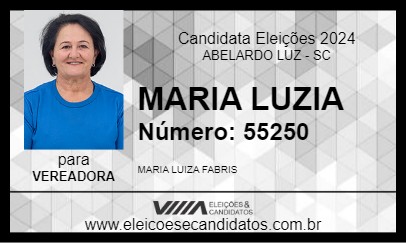 Candidato MARIA LUZIA 2024 - ABELARDO LUZ - Eleições