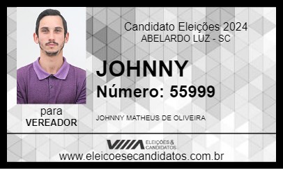 Candidato JOHNNY 2024 - ABELARDO LUZ - Eleições