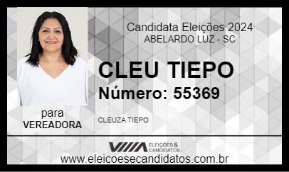 Candidato CLEU TIEPO 2024 - ABELARDO LUZ - Eleições