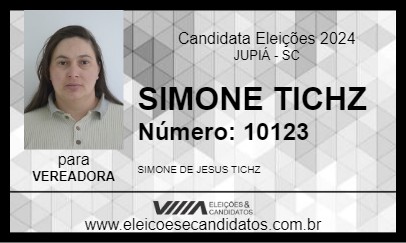 Candidato SIMONE TICHZ 2024 - JUPIÁ - Eleições