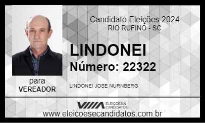 Candidato LINDONEI 2024 - RIO RUFINO - Eleições