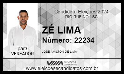 Candidato ZÉ LIMA 2024 - RIO RUFINO - Eleições