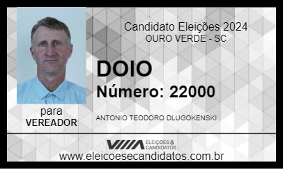 Candidato DOIO 2024 - OURO VERDE - Eleições