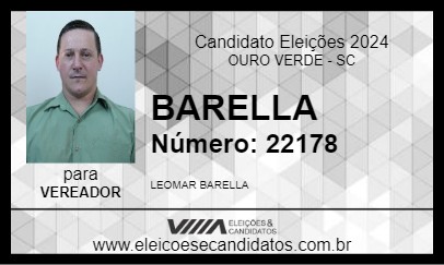 Candidato BARELLA 2024 - OURO VERDE - Eleições