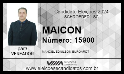 Candidato MAICON 2024 - SCHROEDER - Eleições