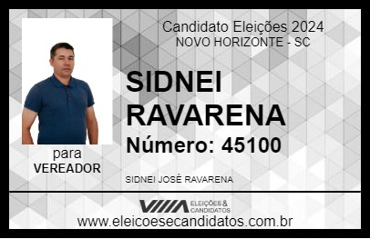 Candidato SIDNEI RAVARENA 2024 - NOVO HORIZONTE - Eleições