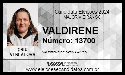 Candidato VALDIRENE 2024 - MAJOR VIEIRA - Eleições