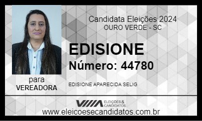 Candidato EDISIONE 2024 - OURO VERDE - Eleições