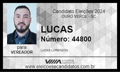 Candidato LUCAS 2024 - OURO VERDE - Eleições