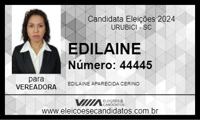 Candidato EDILAINE 2024 - URUBICI - Eleições