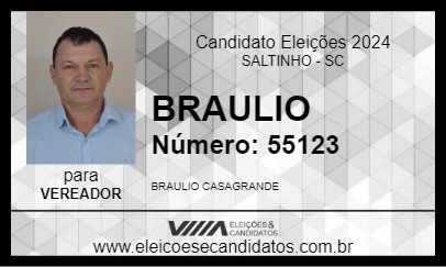 Candidato BRAULIO 2024 - SALTINHO - Eleições