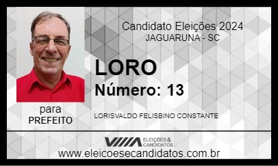 Candidato LORO 2024 - JAGUARUNA - Eleições